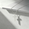 Paved Cross Pendant Necklace