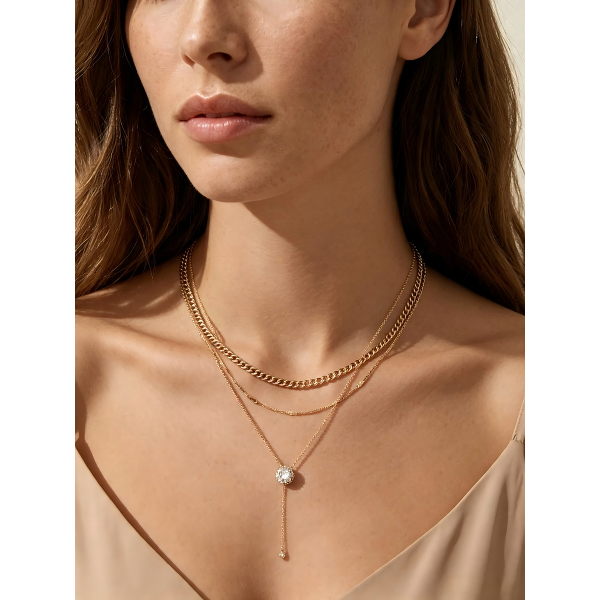 Multi Layer Diamond Necklace