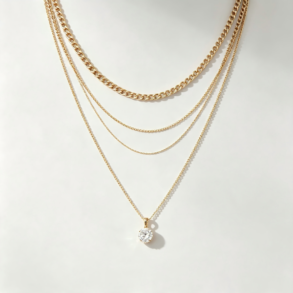Multi Layer Diamond Necklace