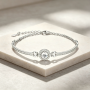 Halo Diamond Bangle Bracelet