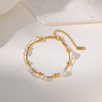 Layered Baroque Pearl Bracelet