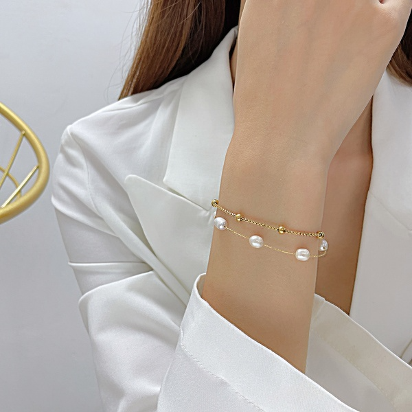 Layered Baroque Pearl Bracelet