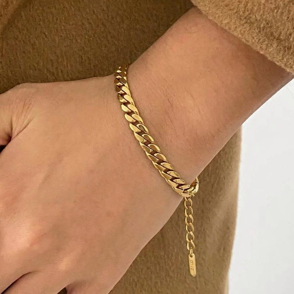 Thick Cuban Gold Bracelet