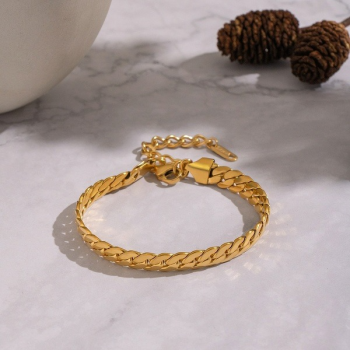 Thick Cuban Gold Bracelet