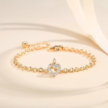 Hollow Heart Chain Bracelet