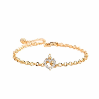 Hollow Heart Chain Bracelet
