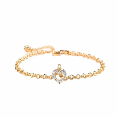 Hollow Heart Chain Bracelet