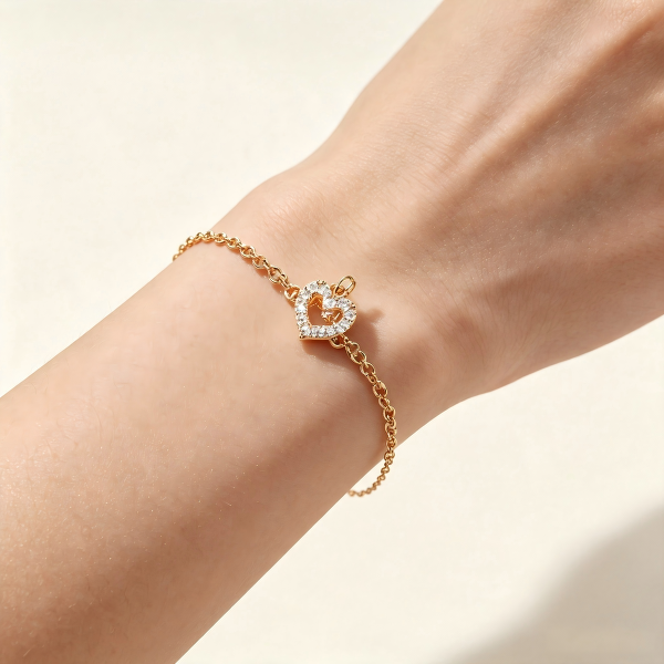 Hollow Heart Chain Bracelet