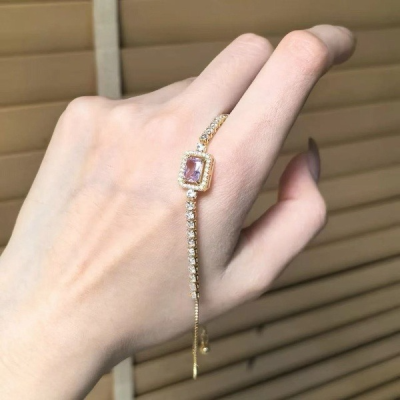 Pink Stone Tennis Bracelet