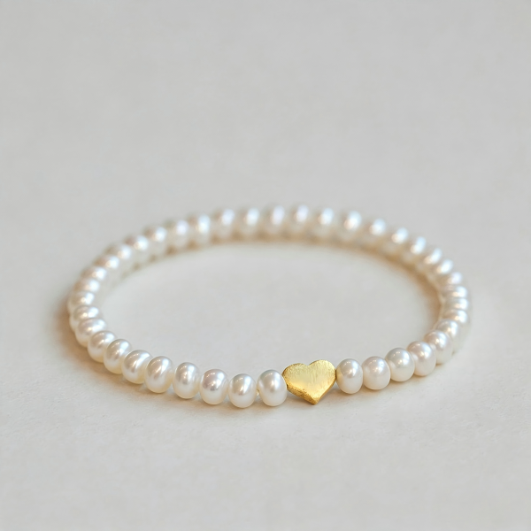 Heart Pearl Beaded Bracelet
