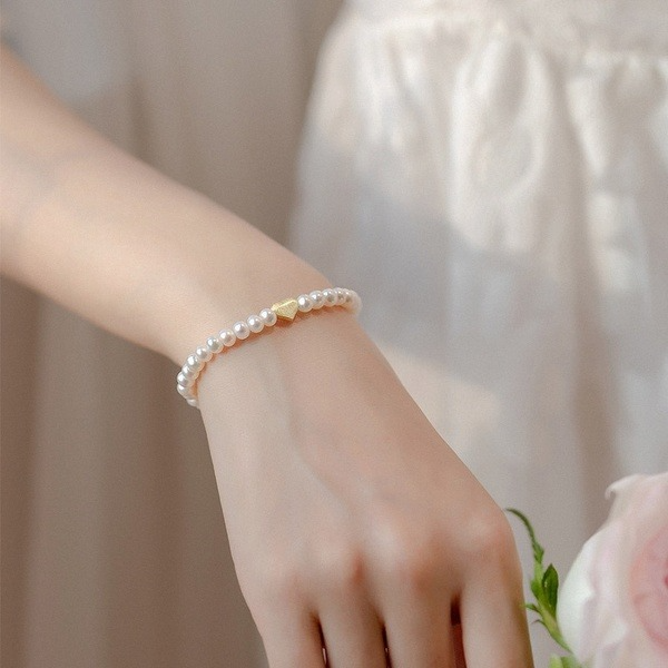Heart Pearl Beaded Bracelet
