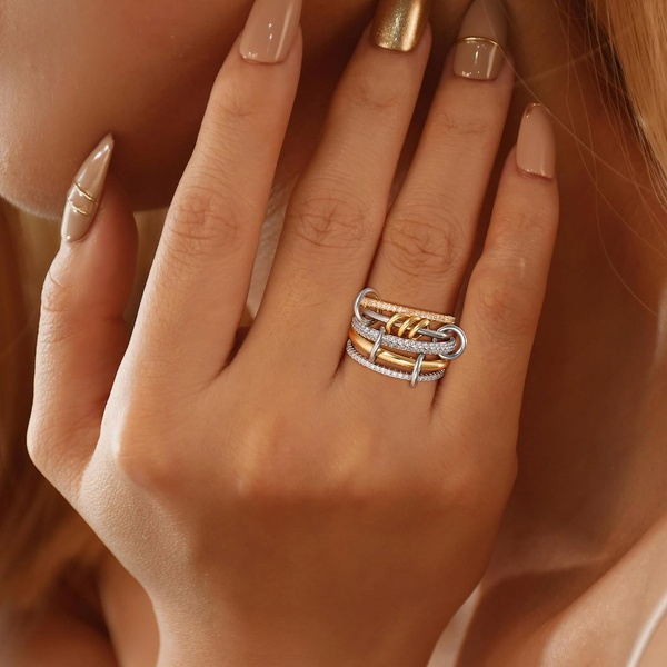 Two-Tone Linked Chain Ring