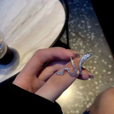 Paved Snake Wrap Ring