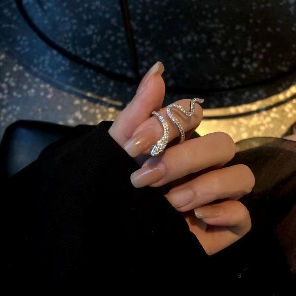 Paved Snake Wrap Ring