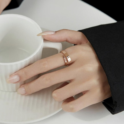 Rose Gold Open Twist Ring