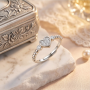 Heart Beaded Diamond Ring