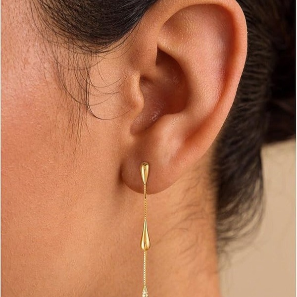Long Chain Teardrop Earrings
