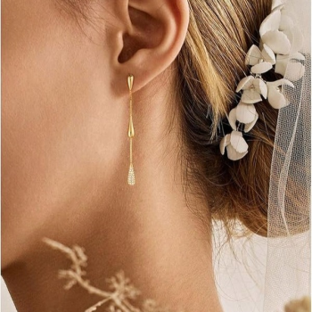 Long Chain Teardrop Earrings