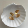 Twisted Fan Gold Earrings