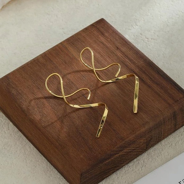 Abstract Twist Wire Earrings