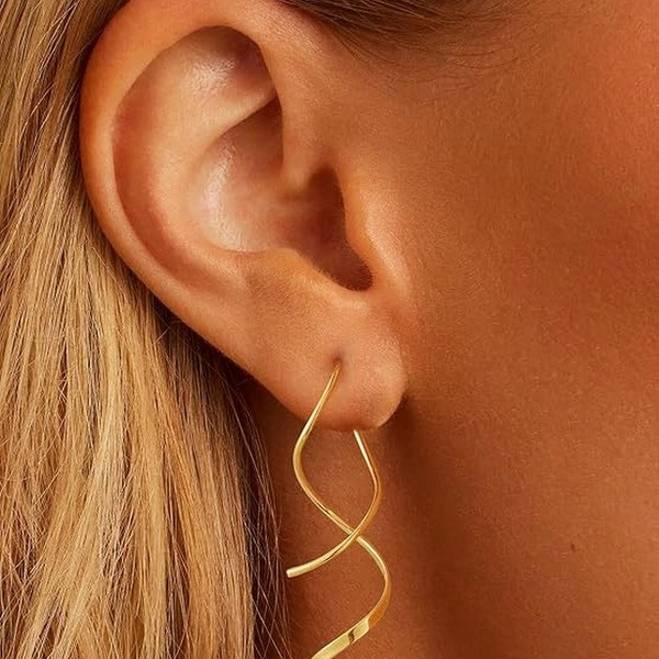 Abstract Twist Wire Earrings