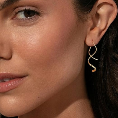 Abstract Twist Wire Earrings