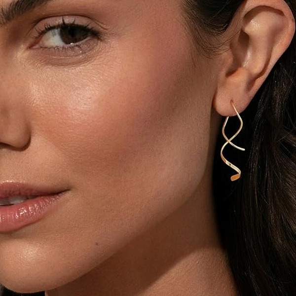 Abstract Twist Wire Earrings