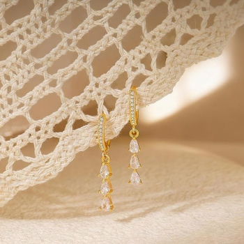 Teardrop Crystal Dangle Earrings