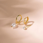 Mismatched Pearl Hoop Earrings